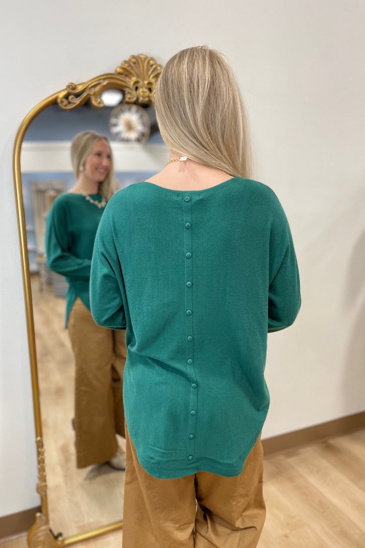 Tempo Paris Front Pocket Sweater Forest