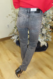 Judy Blue Rhinestone Straight Jean Grey
