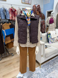Multiples Drawstring Vest Brown