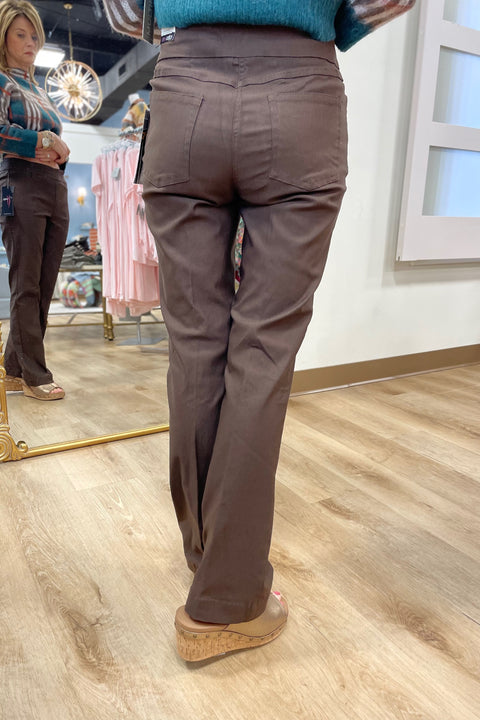 Multiples Flare Leg Pant Chocolate
