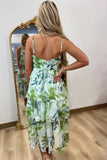 Blissful Burnout Tiered Midi Dress Mint