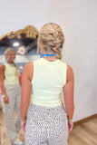 RD Style Maria Ribbed Tank Lemon