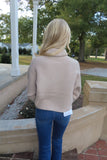 Anya Turtle Neck Dolman Sleeve Sweater Taupe