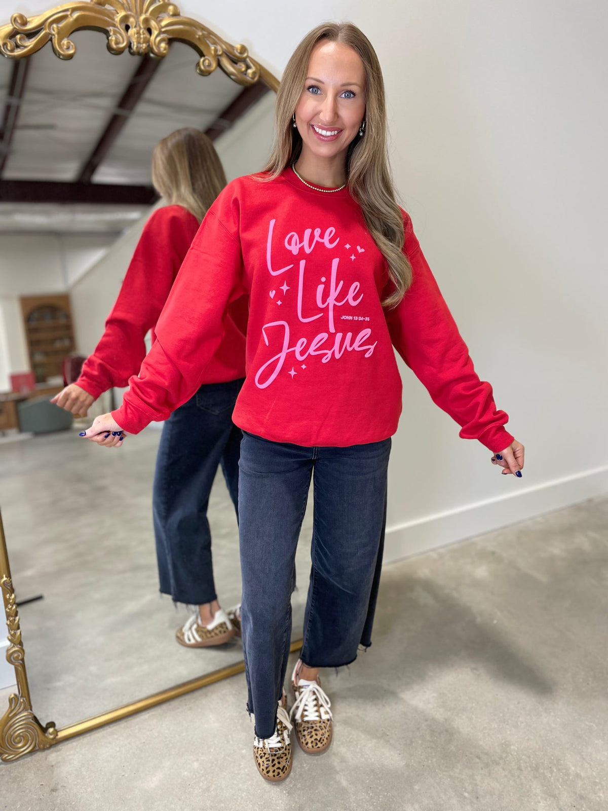 Love Like Jesus Sweatshirt Red