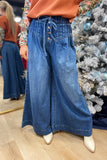All Flare Wide Leg Jeans Dark Denim