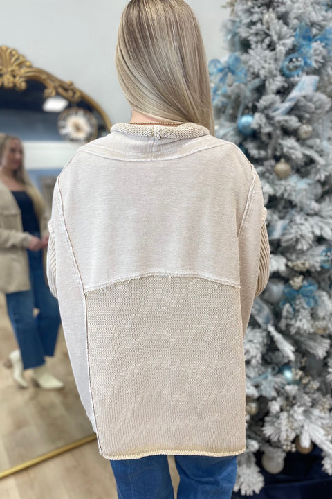 Cocoa Ready Cardigan Sweater Khaki