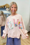 All Love Patchwork Pullover Blush