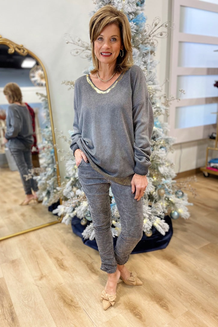 Tempo Paris Sueded Jogger Gray