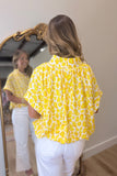 Spot On Bubble Hem Blouse Lemon