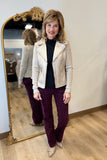 Charlie B Metallic Knit Jacket Brass