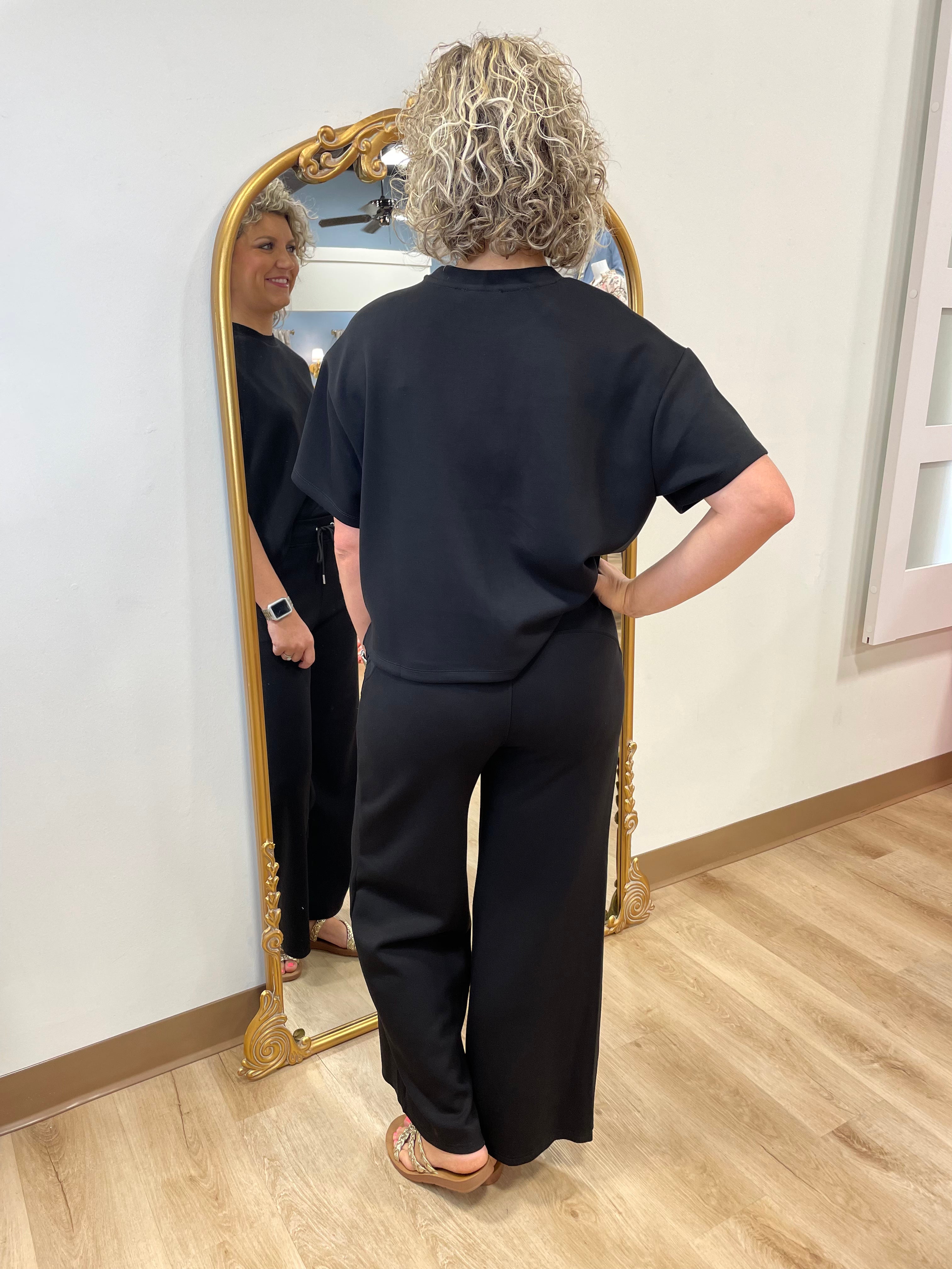 RD Style Tess 2 Piece Pant Set Black