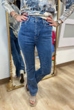 Charlie B Boot Leg Pant Medium. Blue