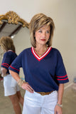 Sporty Smart Top Navy Blue