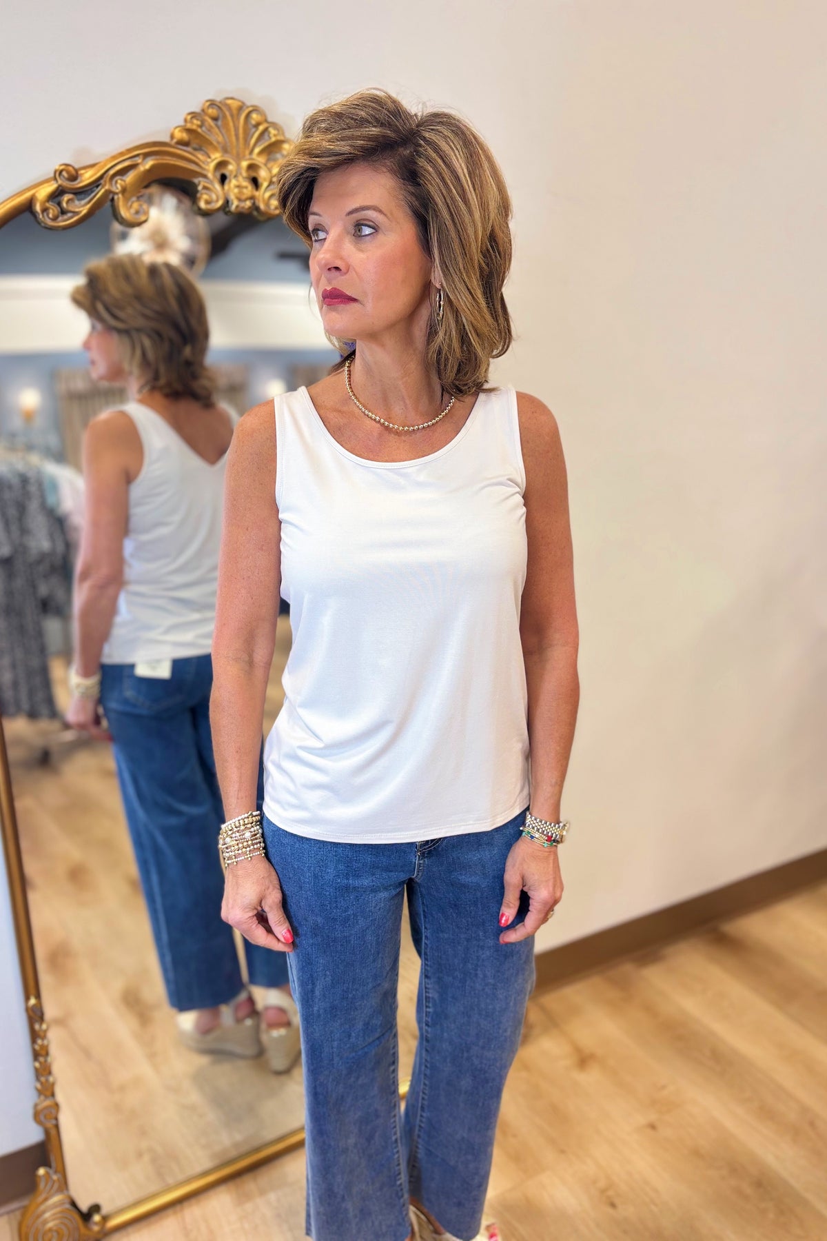 Charlie B Reversible Tank Greige