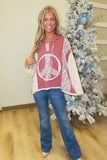 Floral Symphony Hoodie Red Brick