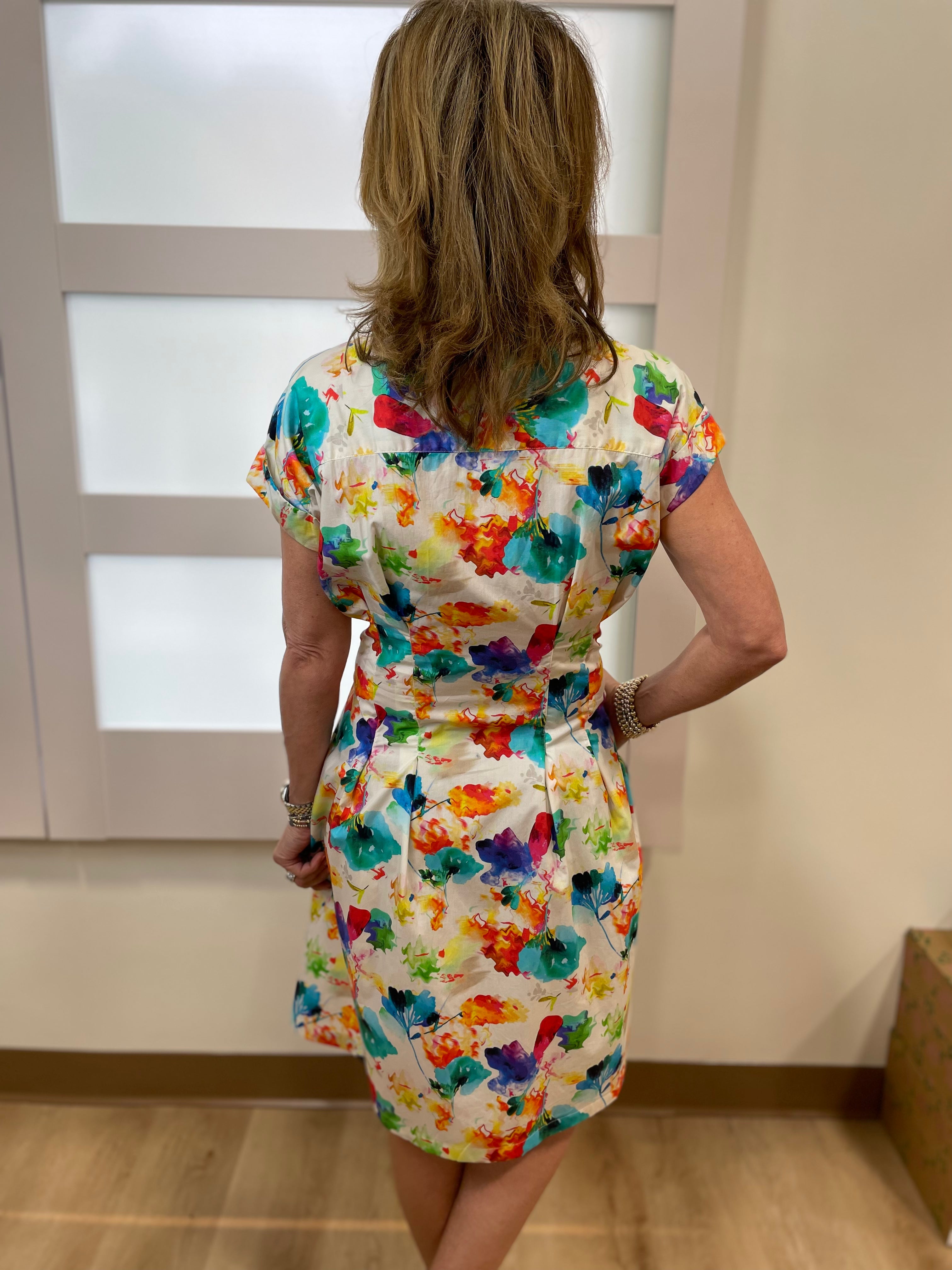 APNY Self Tie Sleeveless Shirt Dress