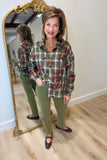 Dear John Adrianna Blouse Greenbriar Plaid