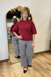 Charlie B Elbow Sleeve Sweater Cabernet