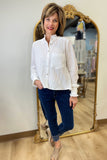 Charlie B Frayed Ankle Leg Pant Indigo