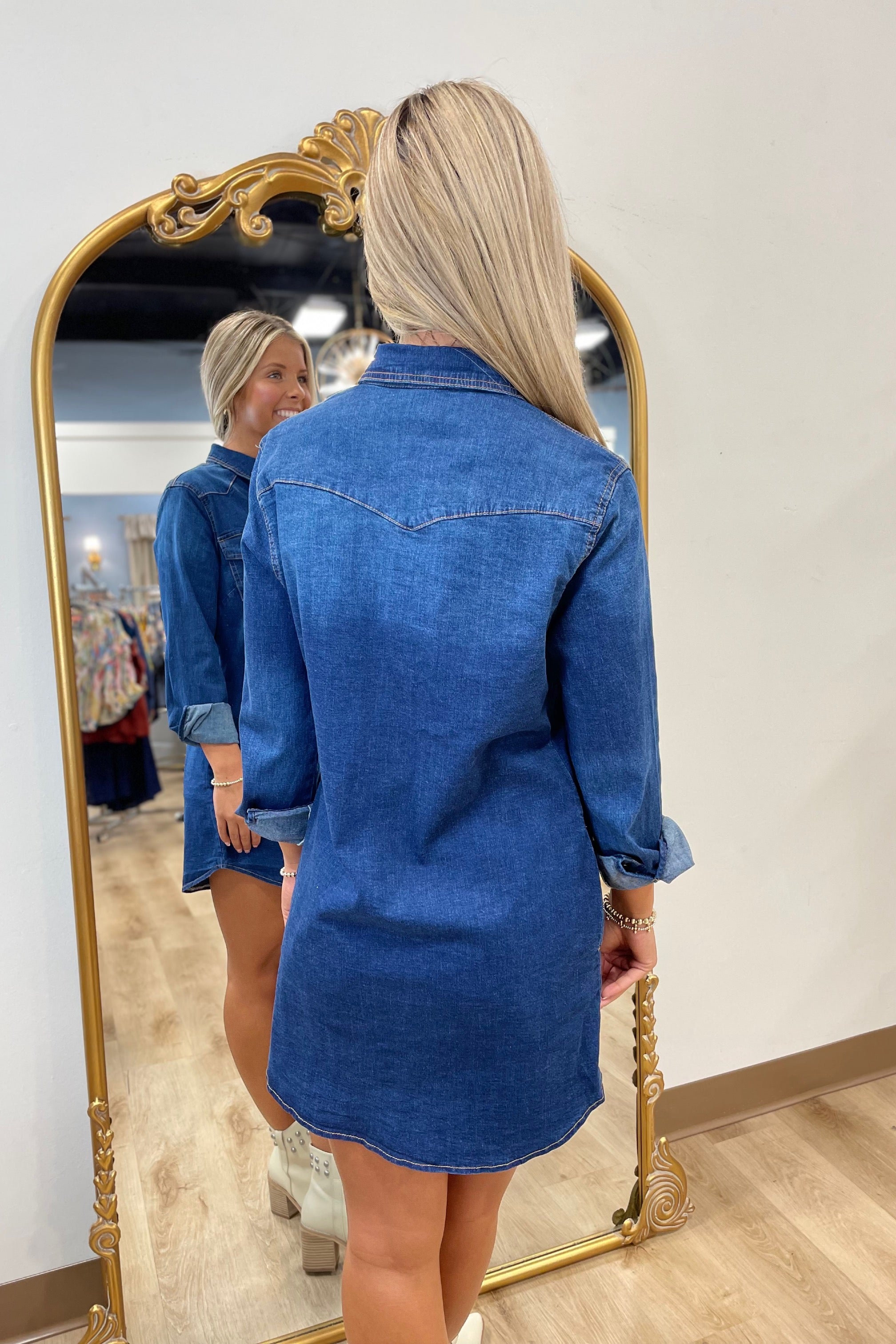 Tempo Paris Denim Shirt Dress