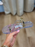 Dottie Sandal Clear w Gold