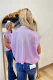 Sparkle Season Mock Neck Top Lavender