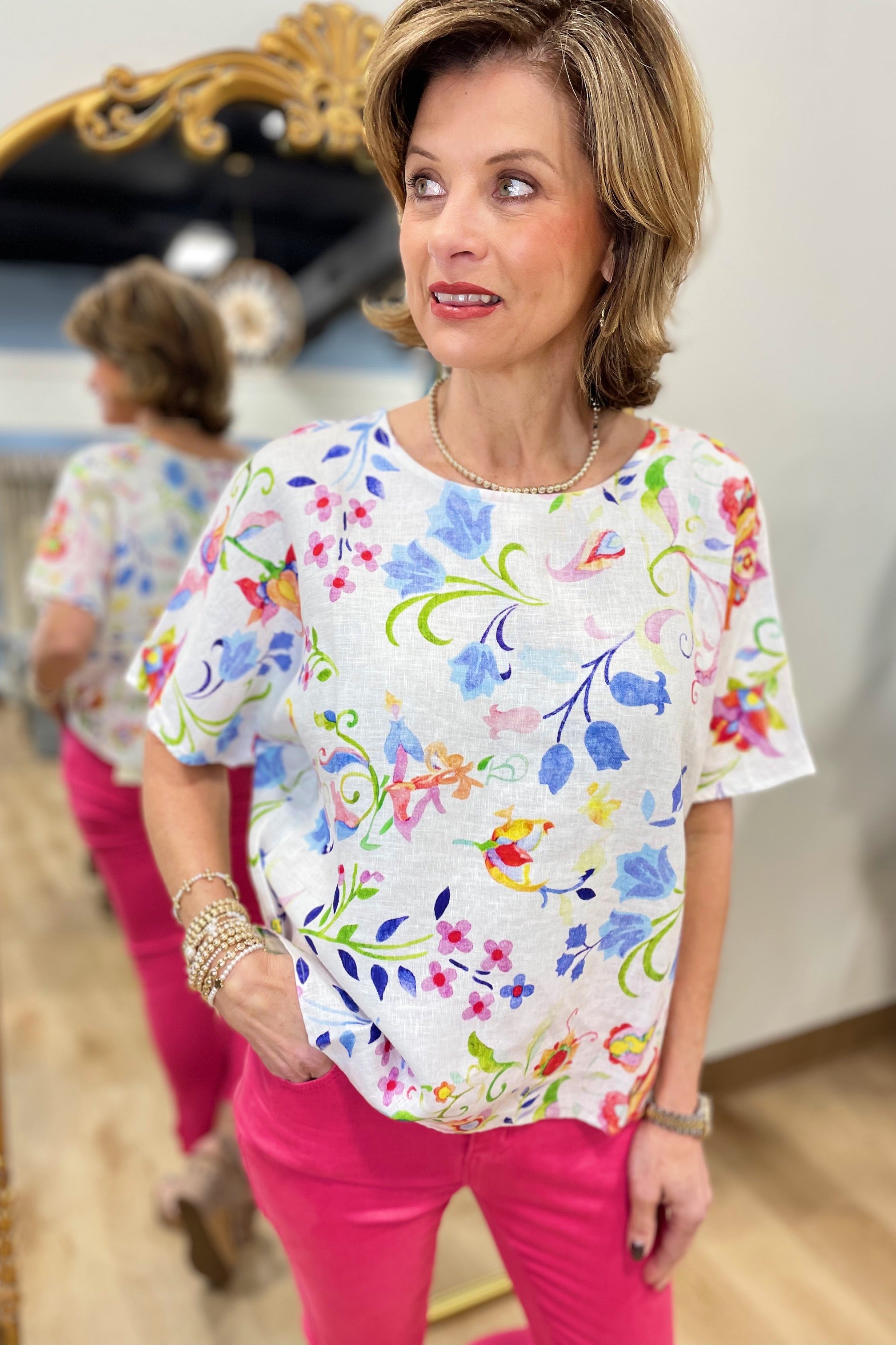 Charlie B Dolman Sleeve Top Utopia