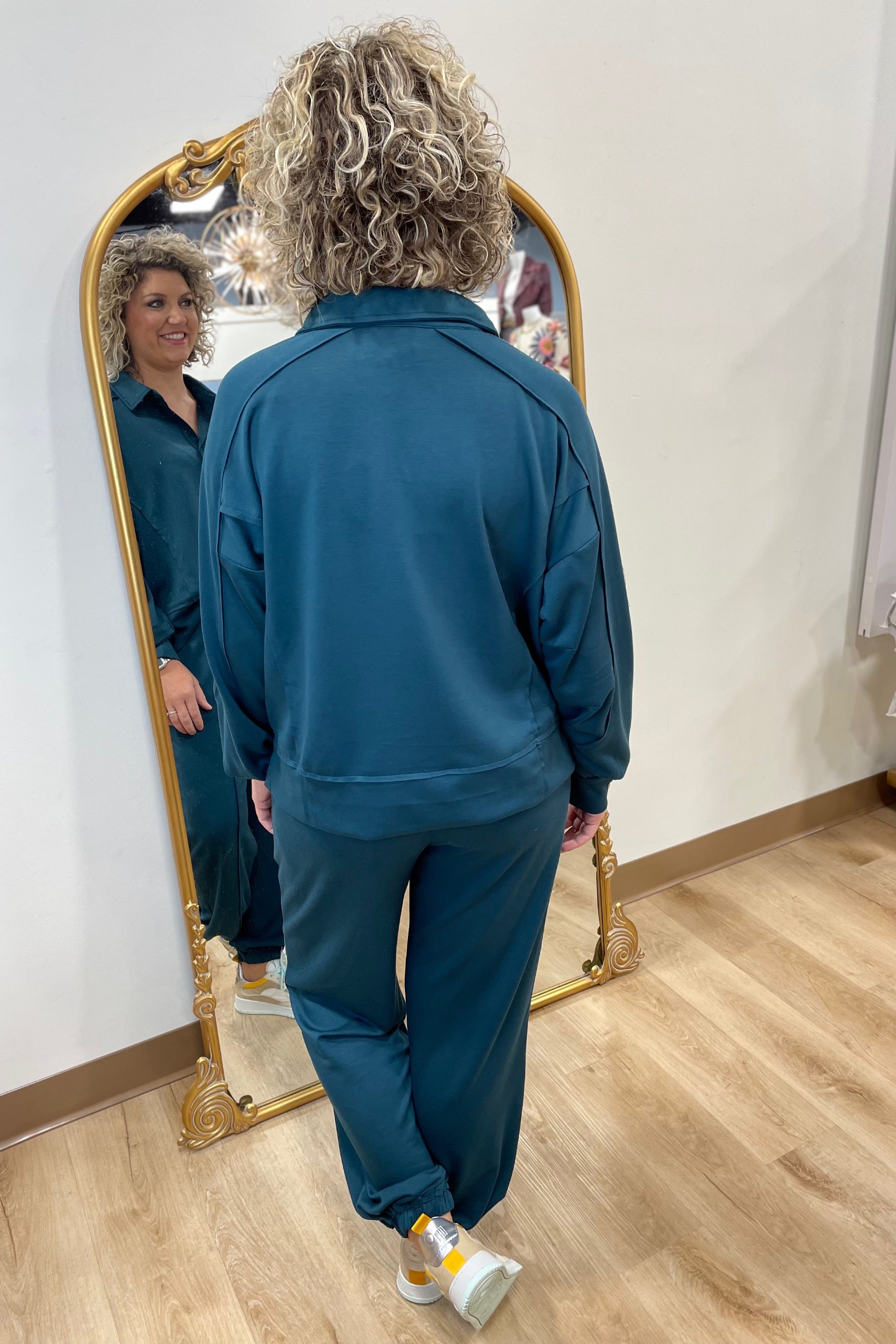 Umgee 2 Piece Jogger Pant Set Seaweed