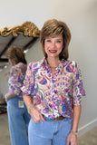 Papillon Floral Print Blouse