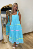 Risen Indeed Rick Rack Dress Blue