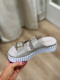 Ilse Jacobsen Adjustable Sandal Silver White