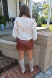 ThankFULL Ruffle Detail Sweater Oatmeal