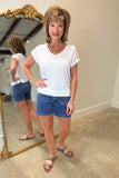 Charlie B Patch Pocket Shorts Medium Blue