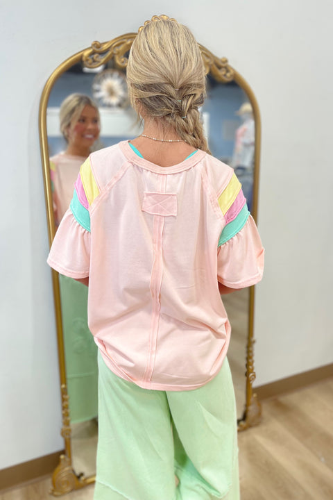 Easy Spring SS Pullover Blush