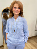 Tempo Paris 3 Buton Tunic Denim