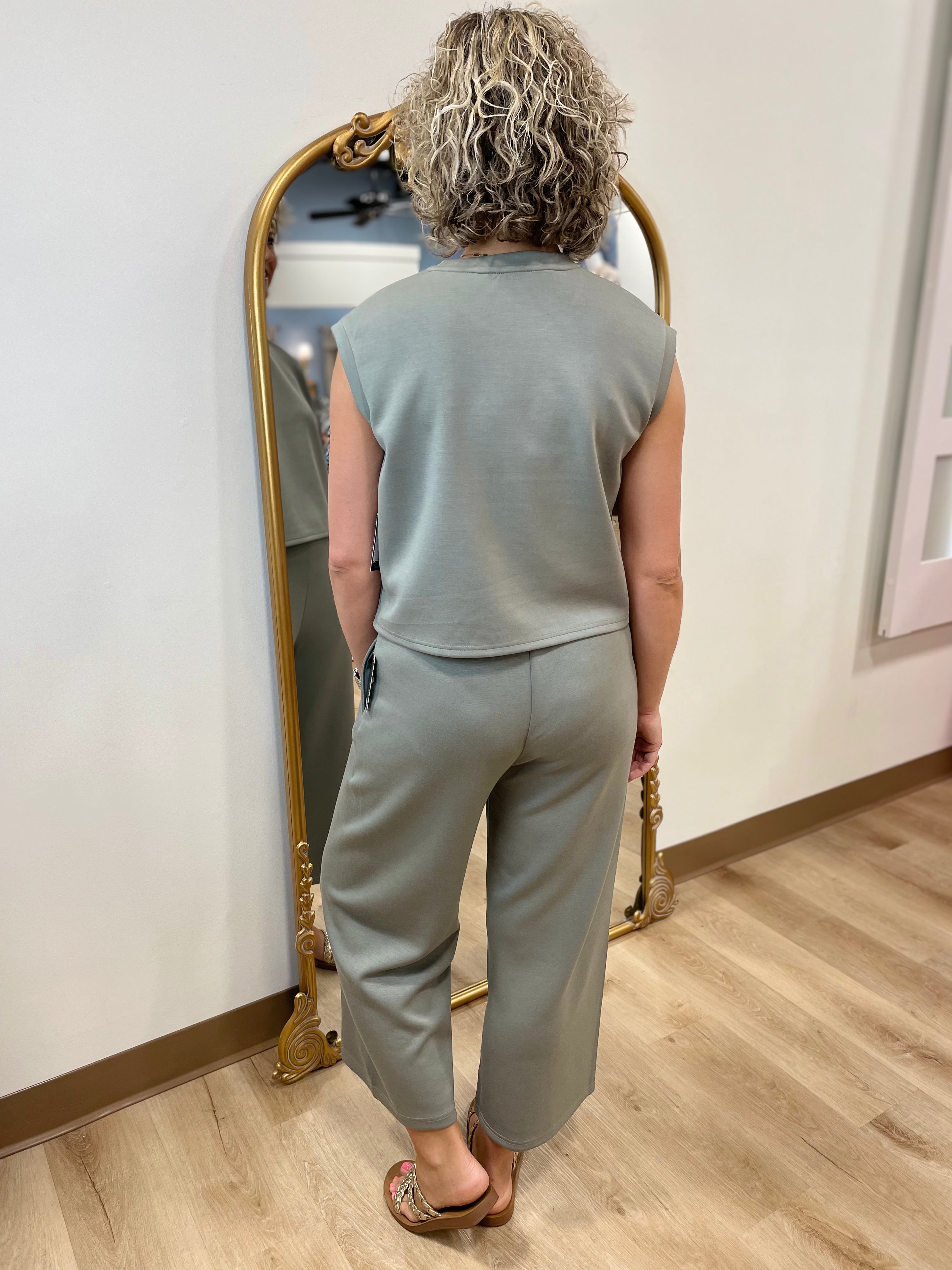 RD Style Mia 2 Piece Pant Set Sage