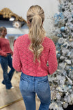 Another Love Ruby Pink Acid Wash Sweater