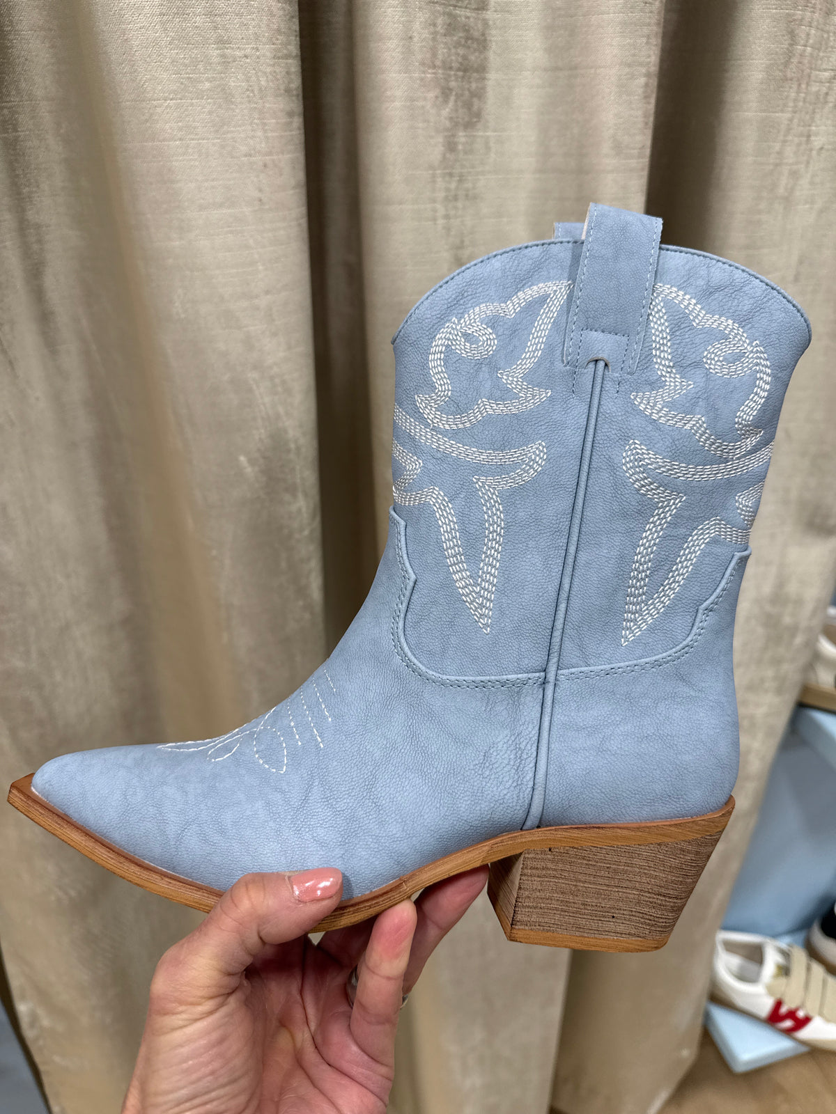 Claire Ankle Boot Light Blue