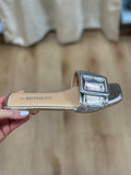 Ellie Buckle Strap Sandal Silver