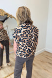 Umgee Mock Neck Bubble Top Leopard