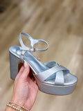 Shu Shop Gwen Platform Heel Silver