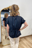 Renuar Gathered Back Blouse Black