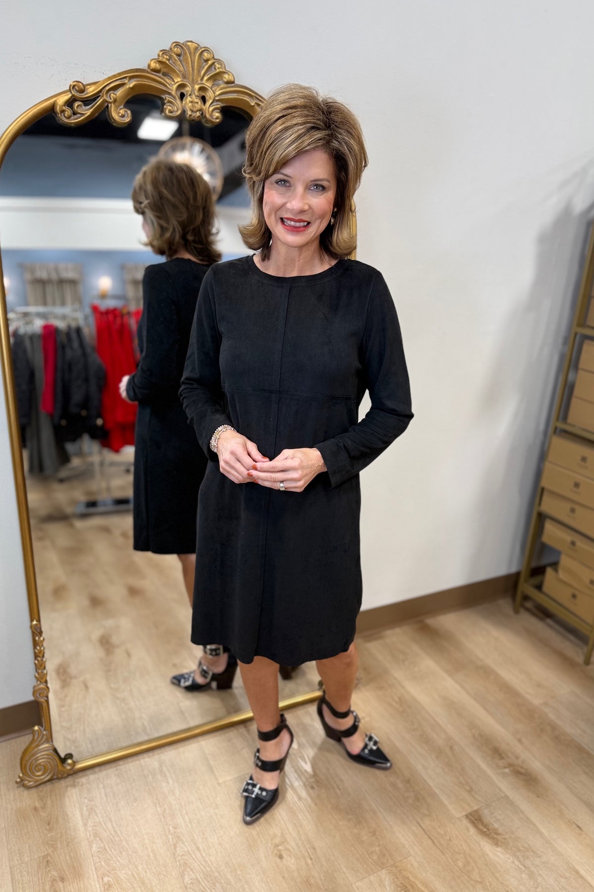 Joh Aurora Round Neck Dress Black