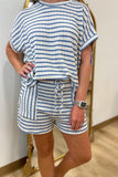 Blue Wave 2 Piece Short Set
