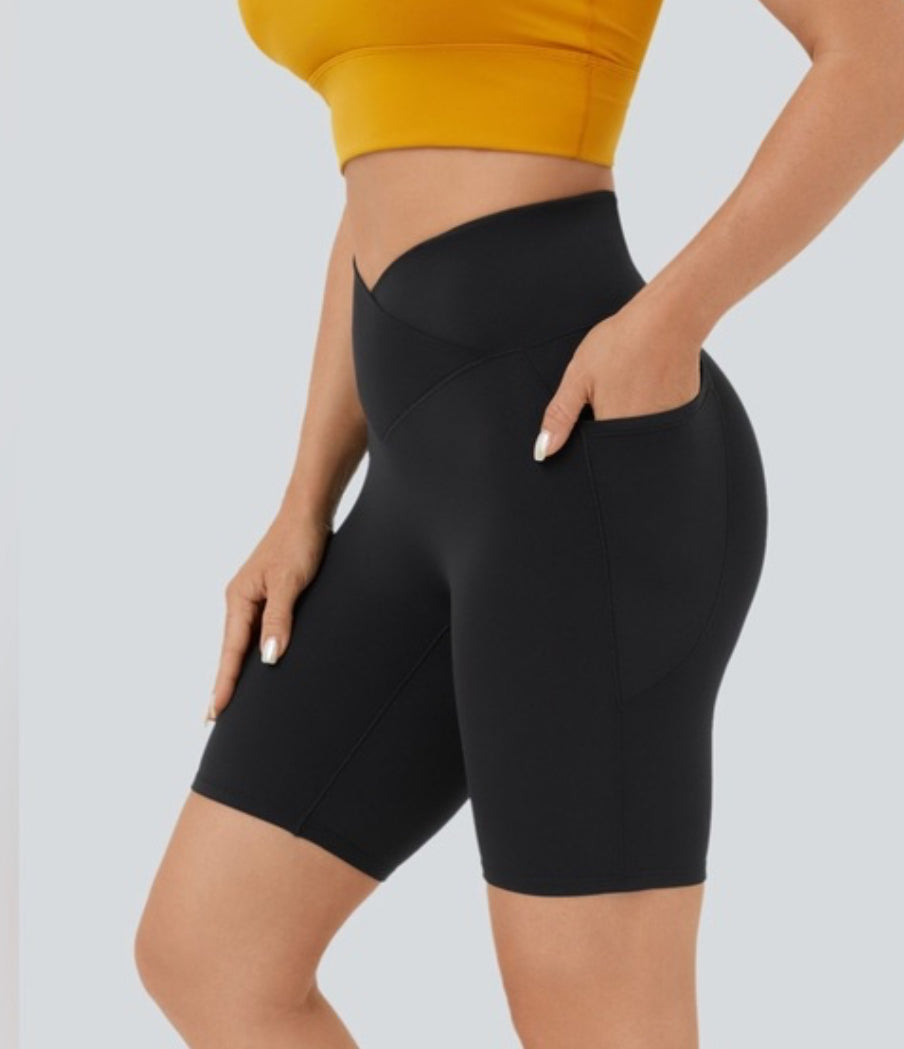 Halara Softlyzero Biker Shorts Black