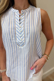 Dear John Regina Blouse Skyway Stripe