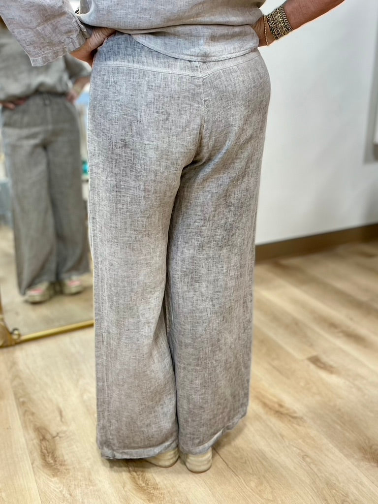 Tempo Paris Linen Pants Taupe