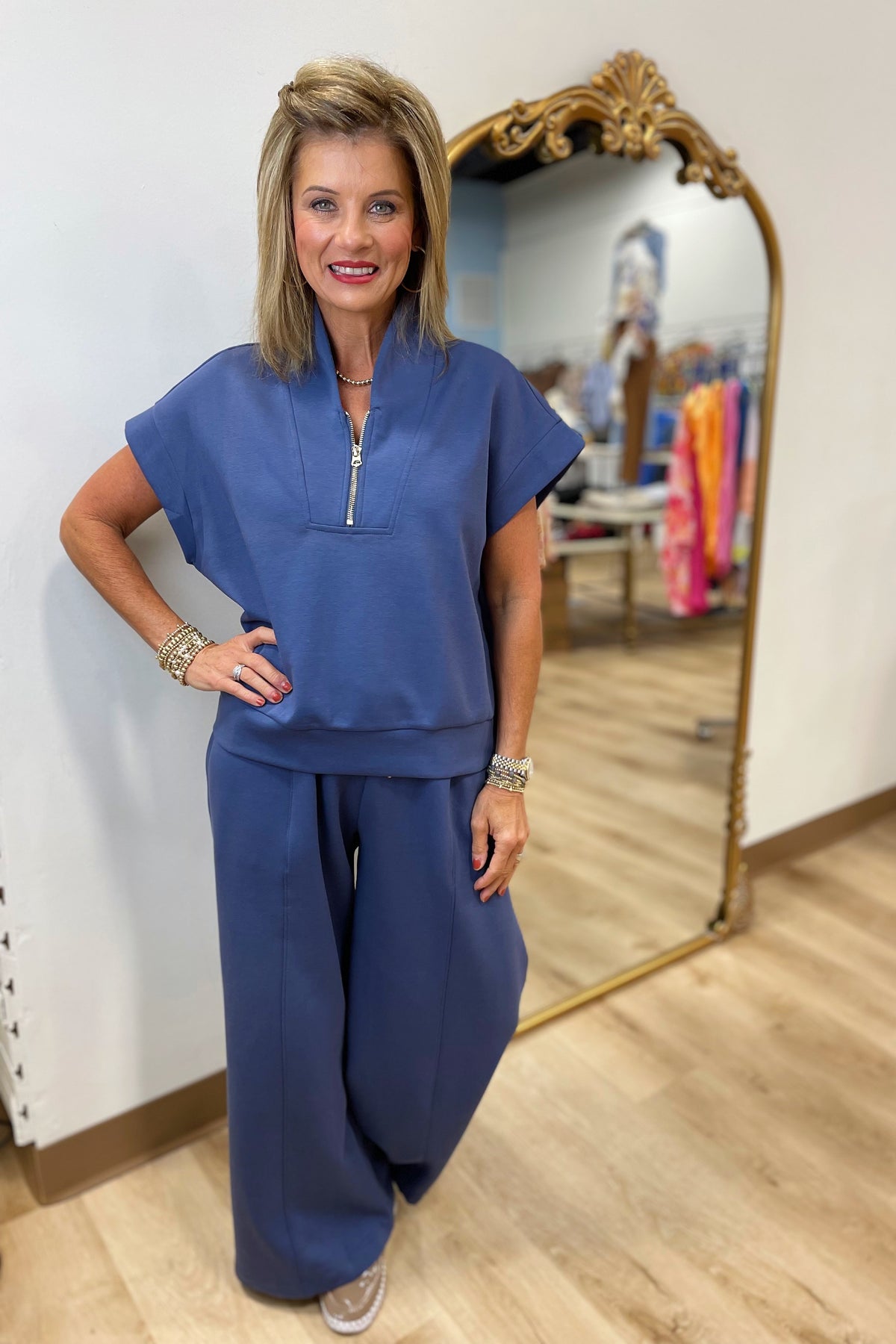 Deep Sea Blue 2 Piece Pant Set