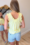 Dear John Ada Eyelet Trim Tank Yellow