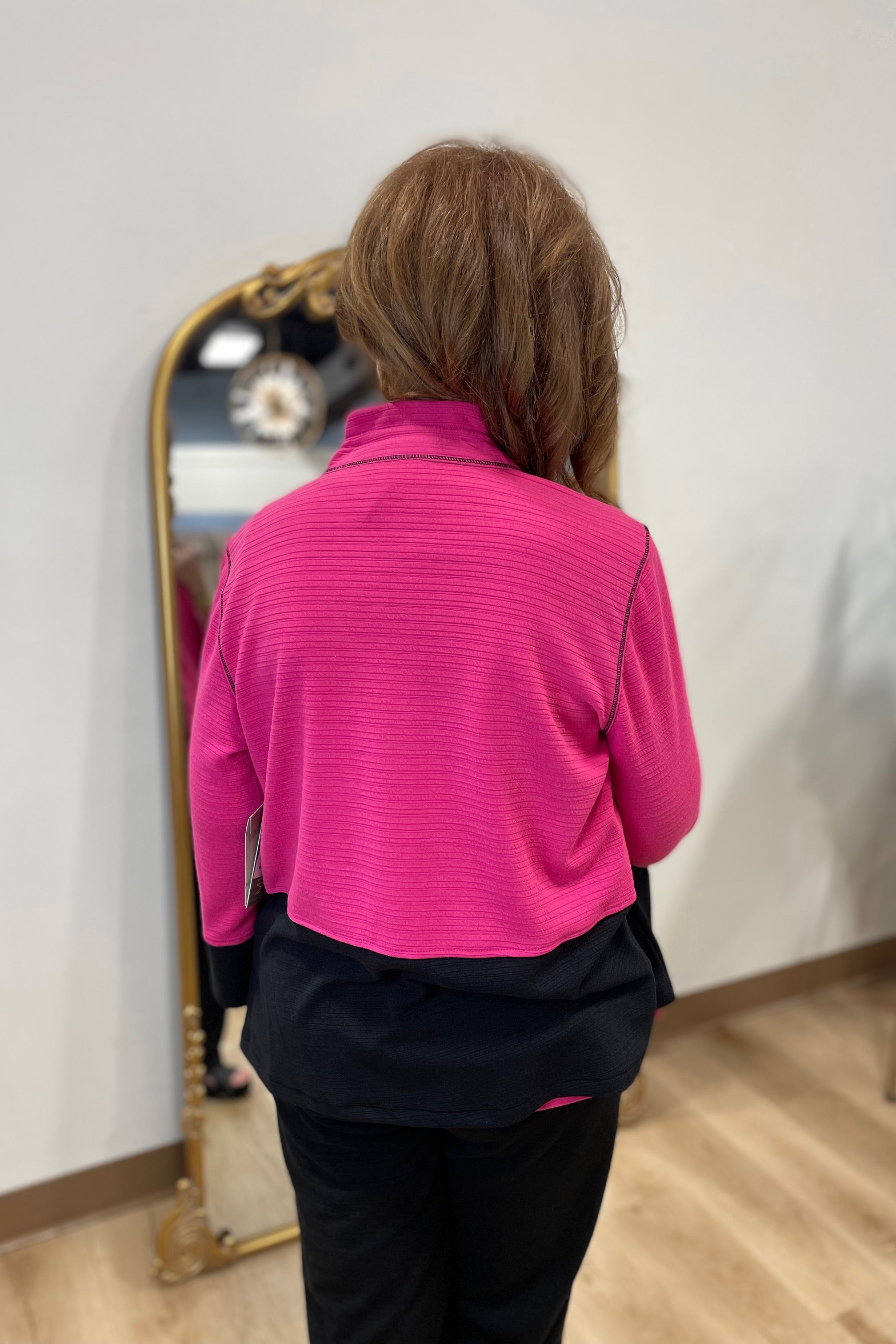 Multiples Button Front Jacket Fuchsia